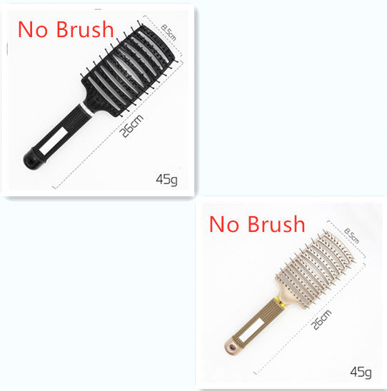 Brosse à cheveux Anti Klit Brushy Haarborstel pour femmes, brosse démêlante, poils en nylon, massage du cuir chevelu, brosse à teaser.