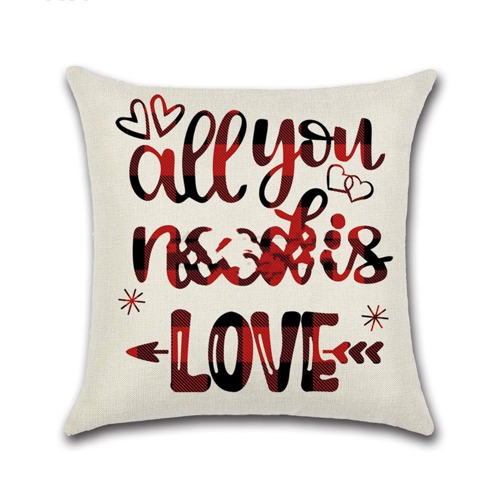 Housse de coussin taie d'oreiller rouge Saint Valentin