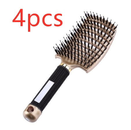 Brosse à cheveux Anti Klit Brushy Haarborstel pour femmes, brosse démêlante, poils en nylon, massage du cuir chevelu, brosse à teaser.