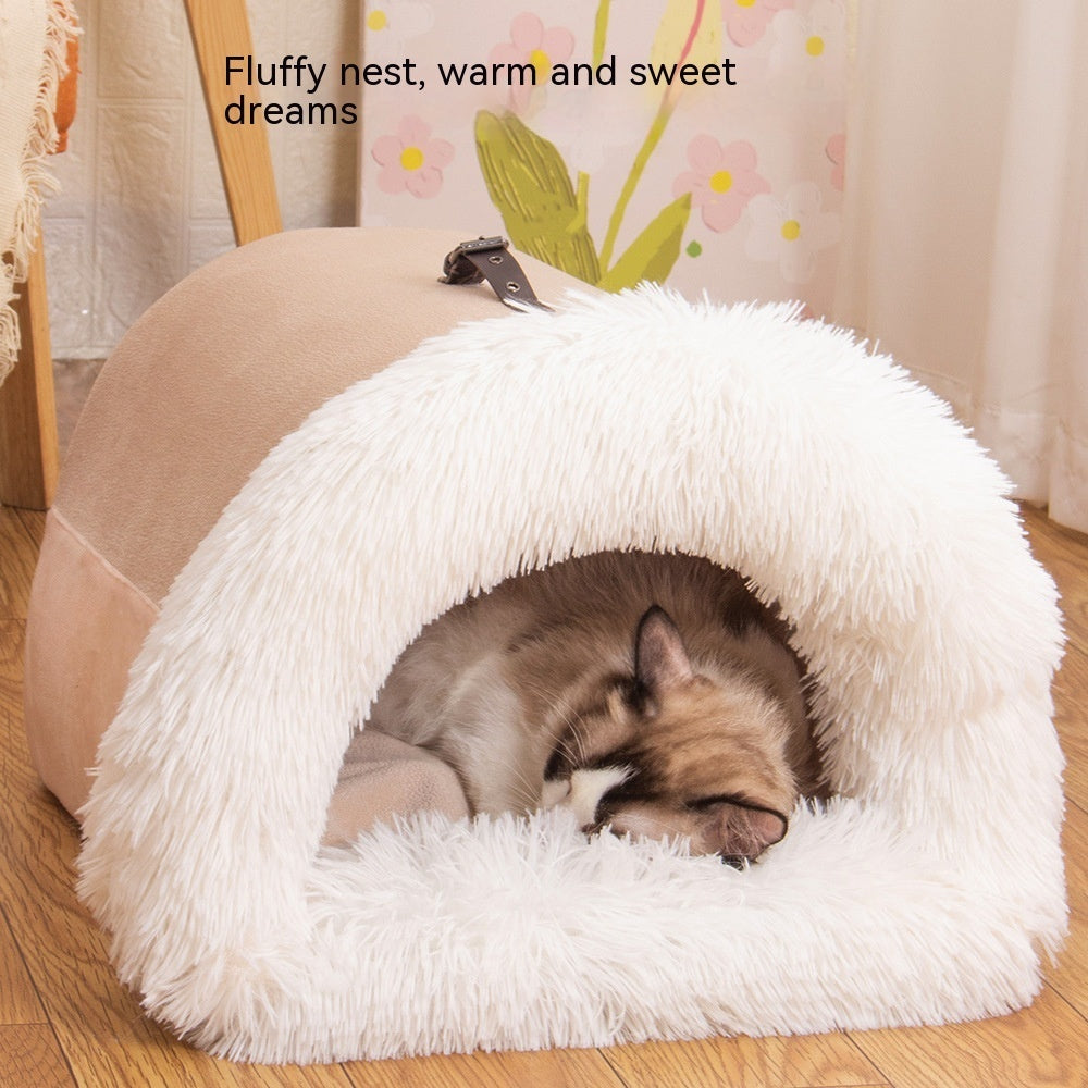 Nouveau Niche Portable pour Animaux Splice Niche Portable pour Chien Chaud d'Automne et d'Hiver Niche pour Chat en Fourrure Longue Imperméable Niche pour Animaux Transfrontalière