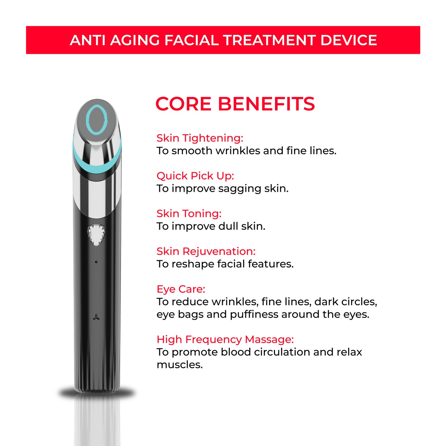 Instrument de beauté convergence des pores EMS rajeunissement de la peau micro courant