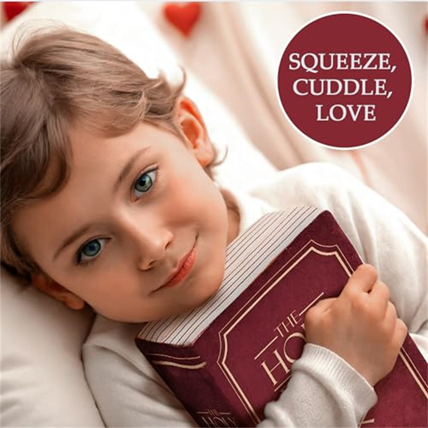 Coussin en forme de Bible en mousse mémoire rembourré, jouet en peluche, meilleur cadeau chrétien pour les enfants.