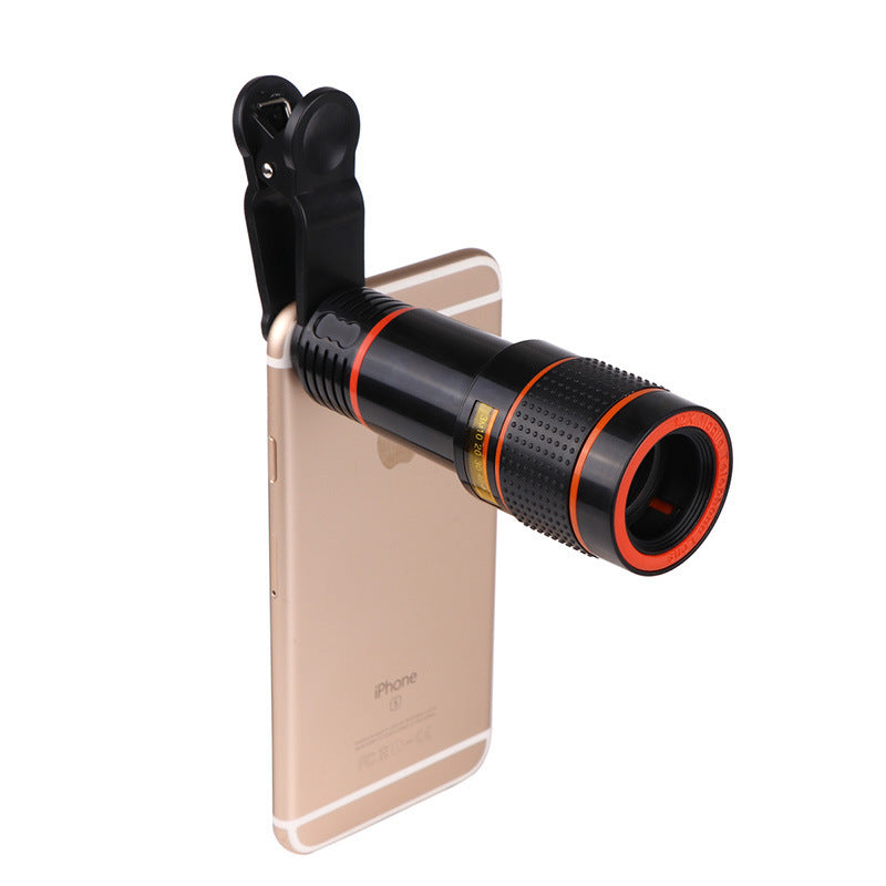 Objectif de caméra télescopique rétractable à clip pour téléphone mobile Zoom pour Galaxy S3 S4 S5 S6 S7 Edge