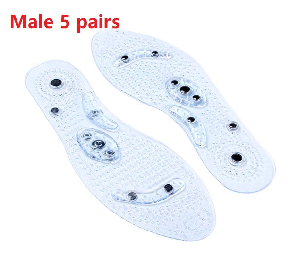 Semelle de massage en silicone transparent élastomère magnétique plus magnétique thérapie magnétique semelle de massage santé anti-fatigue