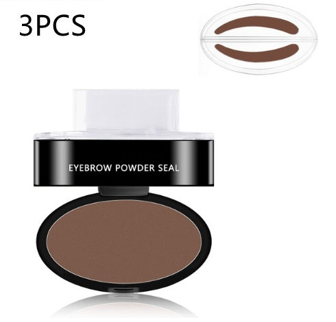 Eyebrow Powder Tint Stencil Kit Professional Cosmetic Waterproof Makeup Eyebrow Stamp Eyebrow Enhancers Stencil Kit.