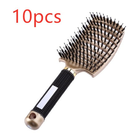 Brosse à cheveux Anti Klit Brushy Haarborstel pour femmes, brosse démêlante, poils en nylon, massage du cuir chevelu, brosse à teaser.