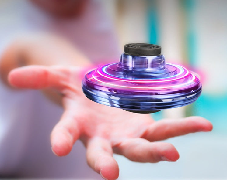 Mini gyroscope interactif de décompression jouet drone LED type UFO hélicoptère volant jouet pour enfants