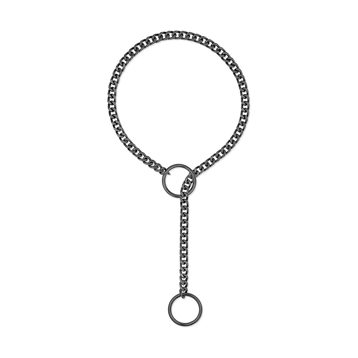 Collier ras du cou en acier inoxydable avec pendentif en forme de cœur et anneau lourd pour femme et homme