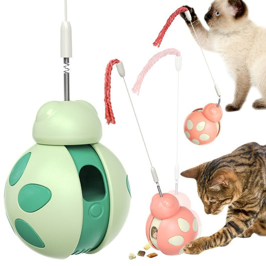 Produits pour animaux de compagnie, jouets pour soulager les fuites de nourriture pour chats encombrés et amusants.