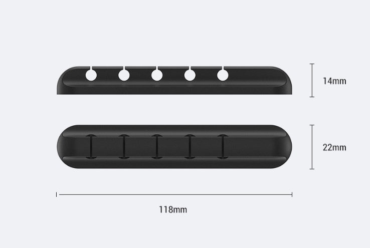 Organisateur de câbles de bureau en silicone avec enrouleur USB, clips multifonctions, protecteur de câbles pour écouteurs filaires.