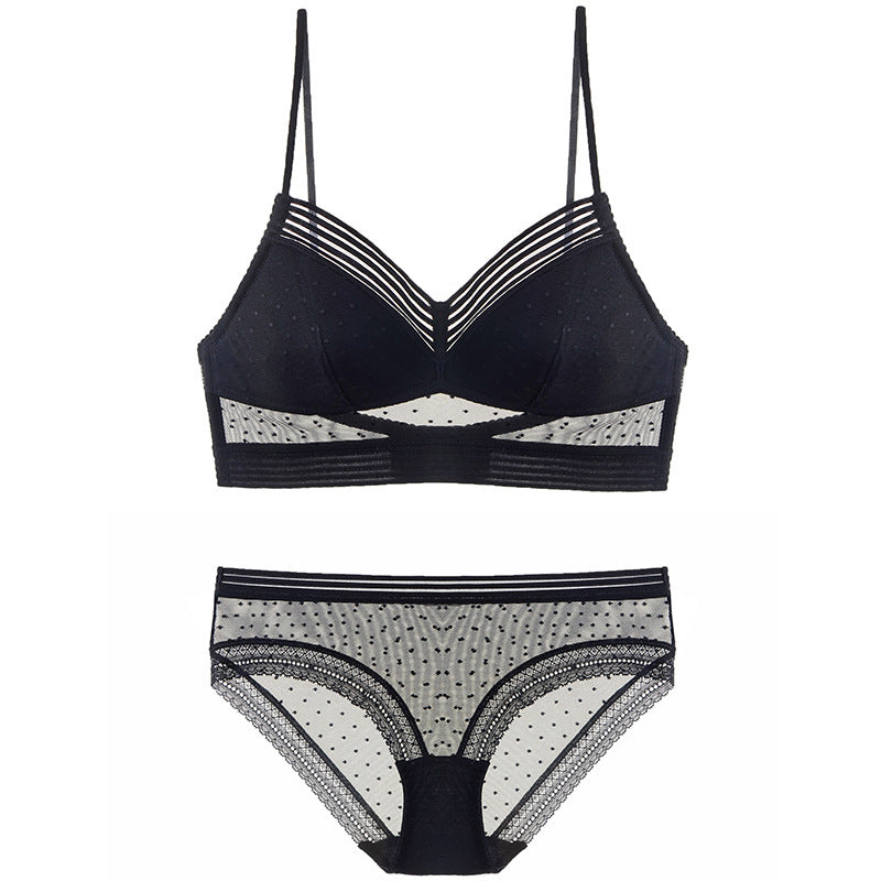 Ensemble soutien-gorge invisible sexy sans anneau en acier