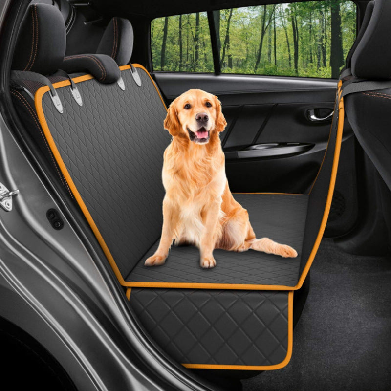 Housse de siège de voiture pour chien, vue en maille, porte-animal en hamac, protecteur de sécurité, tapis de siège arrière de voiture avec fermeture éclair et poche pour le voyage.