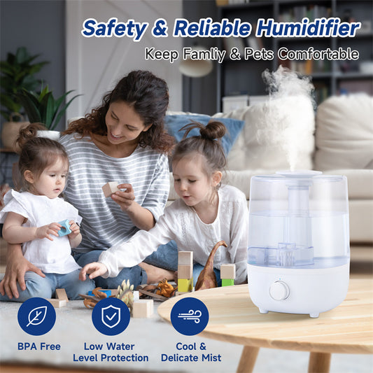 Protection contre le faible niveau d'eau sans bisphénol A Humidificateur mécanique 4L