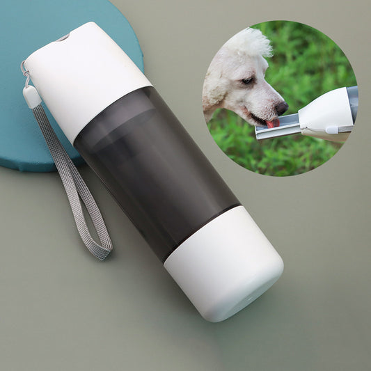 Bouteille d'eau portable pour chien 350 ml, conteneur d'eau et de nourriture pour animaux de compagnie, bol de nourrissage, bols de boisson pour voyages en extérieur, distributeur d'eau.