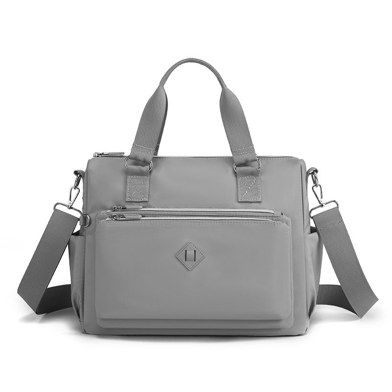 Sac à bandoulière tendance à une épaule en nylon imperméable multicouche pour femmes