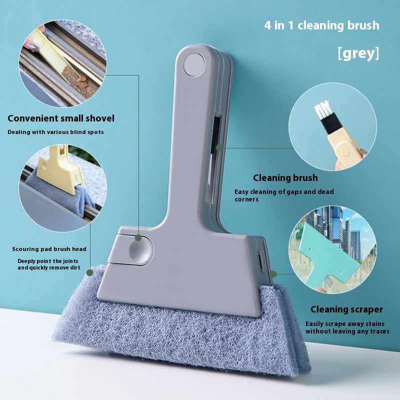 Brosse de nettoyage multifonctionnelle pour rainures de fenêtre domestique