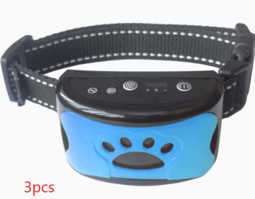 Collier de dressage pour chien étanche, électrique, télécommande pour animaux de compagnie, rechargeable, entraîneur de chiens, dispositif anti-aboiement avec choc, vibration et son.