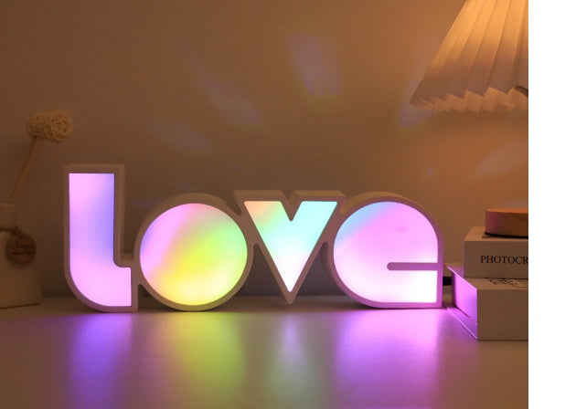 Décoration de la Saint-Valentin Lumière LED LOVE Cadeau de la Saint-Valentin pour petite amie Anniversaire Décoration de mariage Fête Décoration romantique de mariage