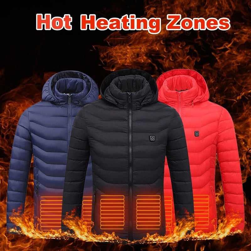 Nouvelle veste chauffante manteau USB veste électrique manteau en coton chauffage vêtements thermiques gilet chauffant vêtements pour hommes hiver