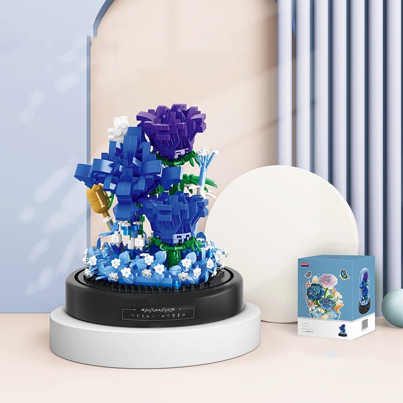 Jouets de décoration de roses à assemblage de petites particules
