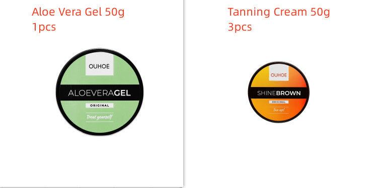 Gel de bronzage intensif Luxe Crème de bronzage pour le corps Réparation après-soleil Gel d'aloe vera combiné Teint de blé Bronzeur de plage Gadgets d'été