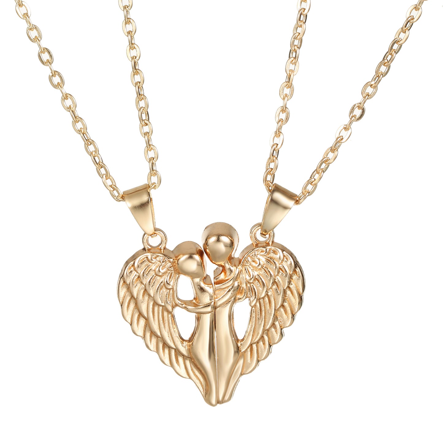 Collier d'ange avec ailes d'ange et collier d'amour magnétique, cadeau pour la Saint-Valentin