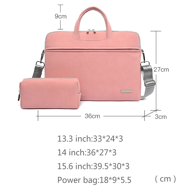 Sac en cuir PU pour femmes, étui de transport pour ordinateur portable, mallette pour Macbook Air 13,3 14 15,6 pouces, sacs à main pour hommes, sac à épaule pour souris.