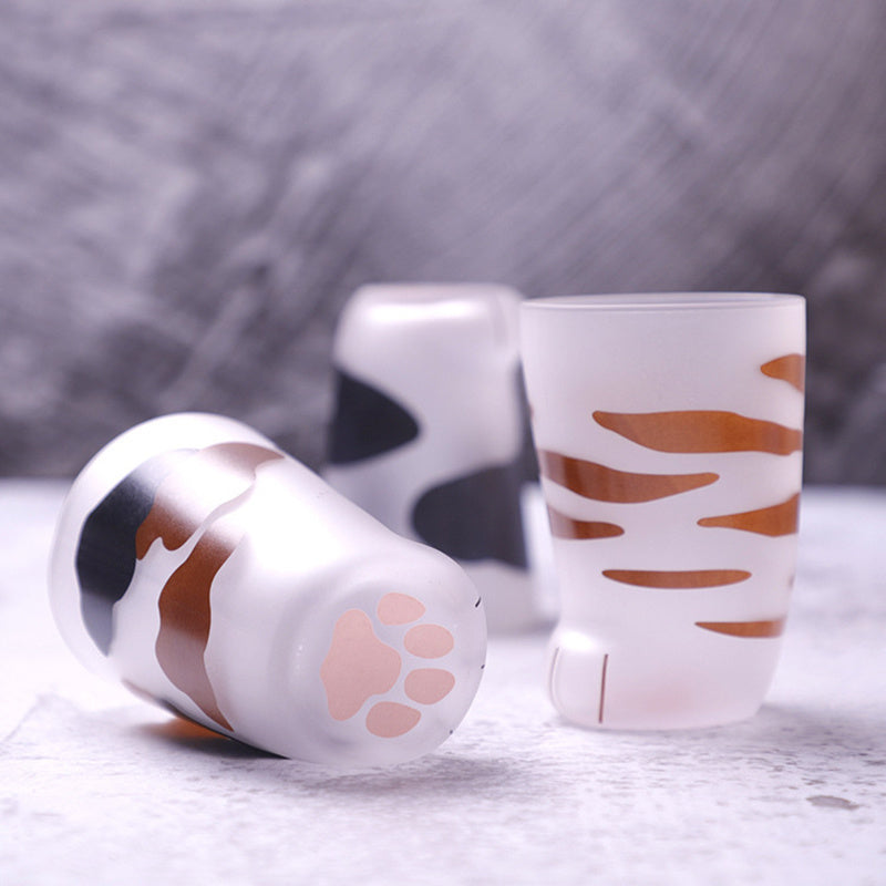 Tasse à café créative en verre avec pattes de chat et pattes de tigre pour bureau, tasse à café, personnalité, petit-déjeuner, lait, porcelaine, cadeau