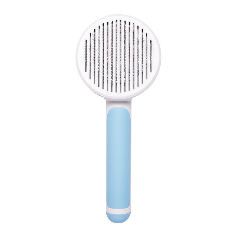 Nouvelle brosse pour chat à poils, vente chaude, peigne en acier inoxydable à main, auto-nettoyant, boucleur pour l'élimination des poils.