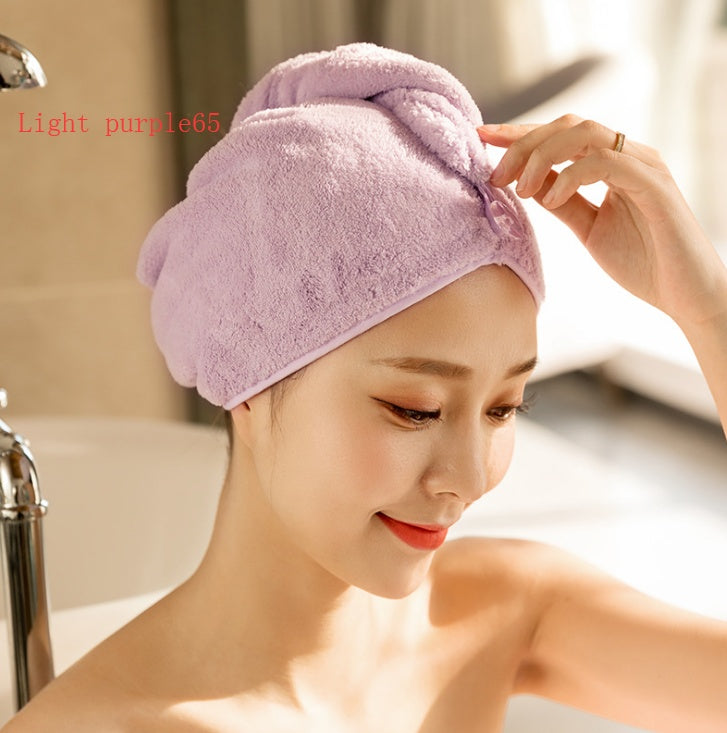 Bonnet de sèche-cheveux pour femme, serviette absorbante pour cheveux secs