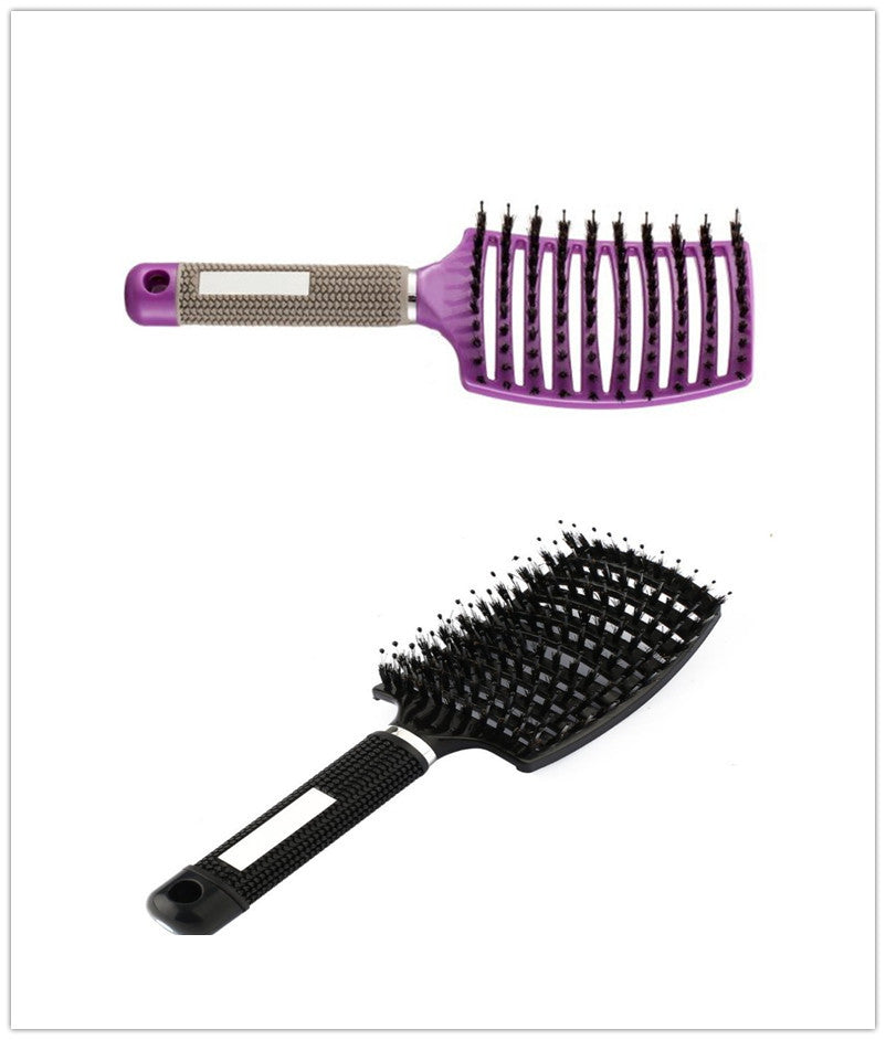 Brosse à cheveux Anti Klit Brushy Haarborstel pour femmes, brosse démêlante, poils en nylon, massage du cuir chevelu, brosse à teaser.