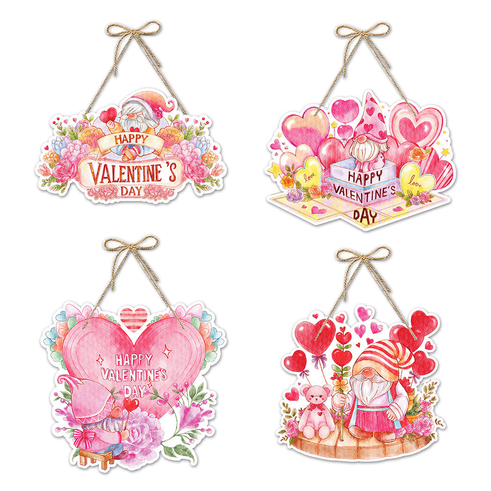 Guirlande décorative de cadeau pour la Saint-Valentin, suspensions en papier pour porte.