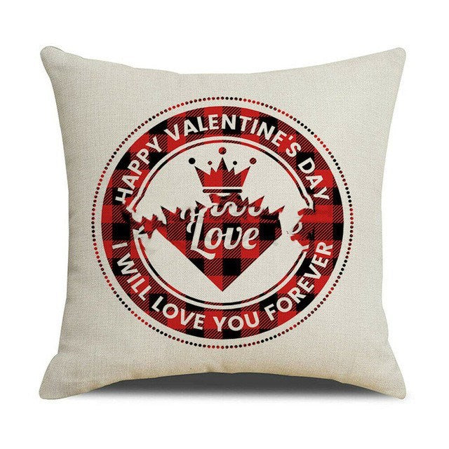 Housse de coussin taie d'oreiller rouge Saint Valentin