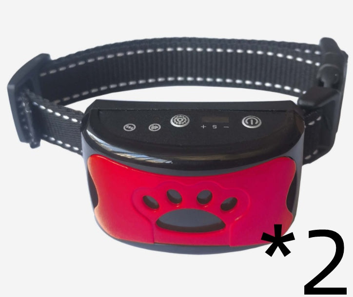 Collier de dressage pour chien étanche, électrique, télécommande pour animaux de compagnie, rechargeable, entraîneur de chiens, dispositif anti-aboiement avec choc, vibration et son.