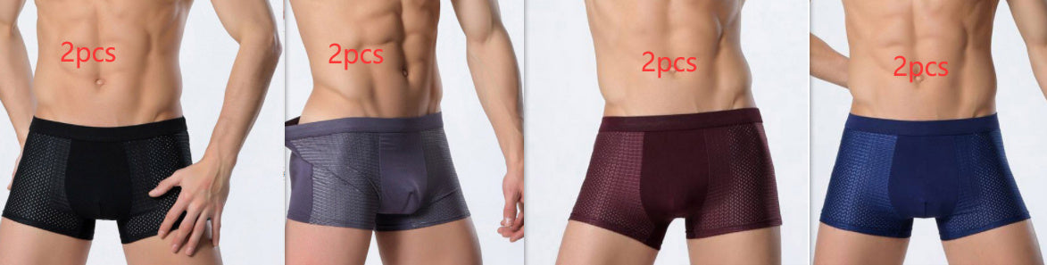 Boxer en maille de sous-vêtements pour hommes en soie glacée