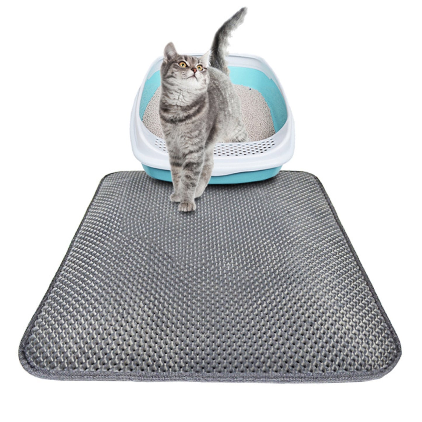 Tapis de lit pour chats à double couche, tapis de litière pour animaux de compagnie, tapis de piégeage pour litière, produit pour animaux de compagnie, matelas pour chats, tapis de nettoyage pour la maison.