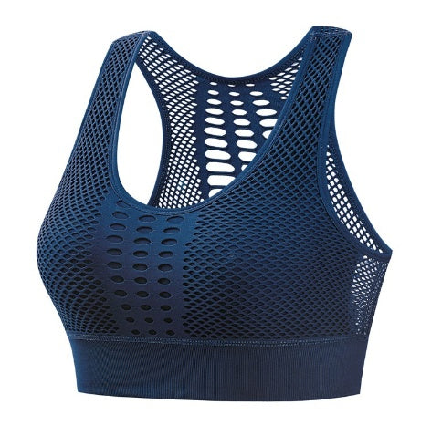 Soutien-gorge de sport sexy en maille respirante pour femme