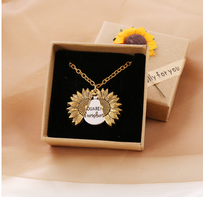 Collier Tournesol Tu Es Mon Soleil Femme Homme