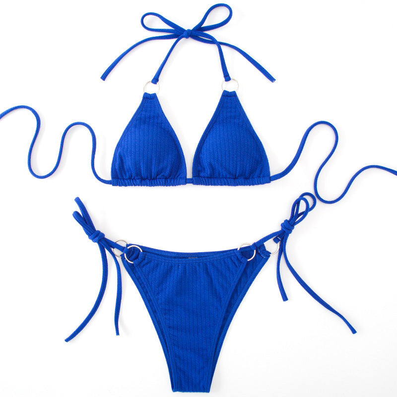 Ensemble de bikini sexy d'été à nouer sur le côté, style bandage, vêtements pour femmes