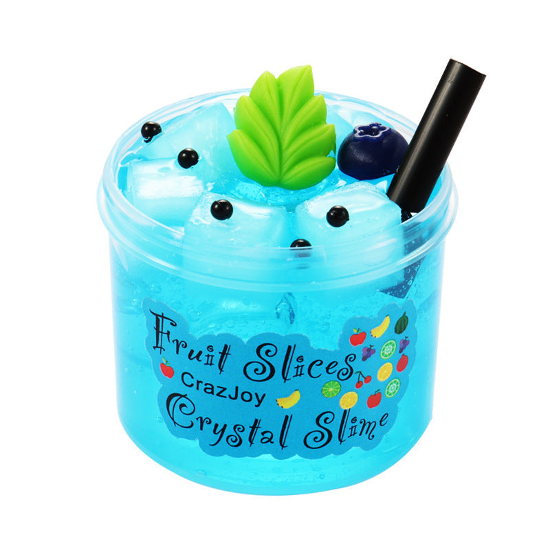 70ml AMZ Vente Chaude Gelée Noix de Coco Viande Bave Tête de Vache Colle Coloré Argile Cristal Boue Fruit Slime Jouet Boue