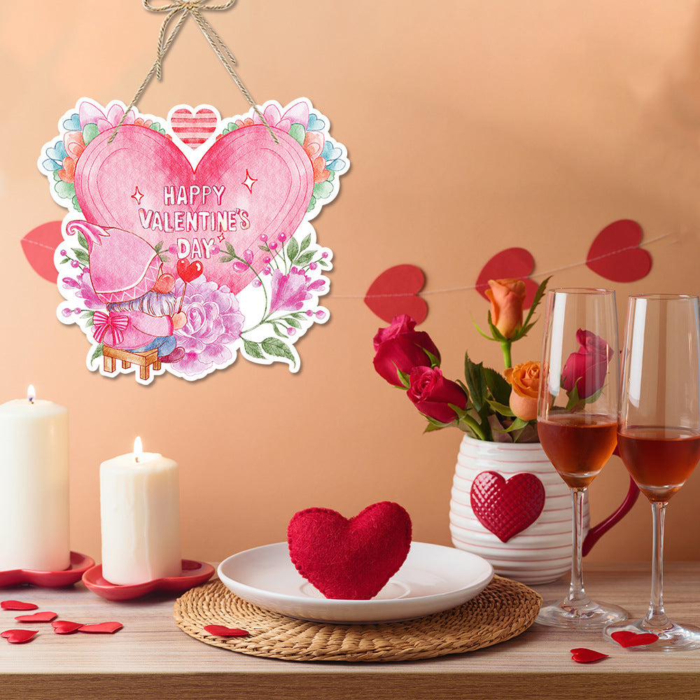 Guirlande décorative de cadeau pour la Saint-Valentin, suspensions en papier pour porte.