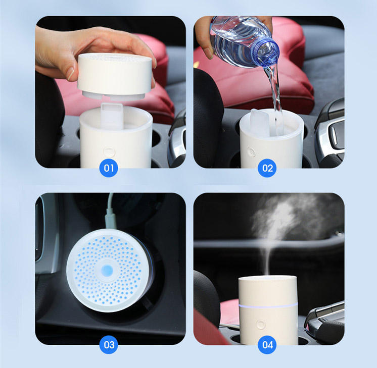 Diffuseur d'arôme pour voiture en dropshipping, humidificateur à ultrasons avec brume d'eau, diffuseur d'huiles, diffuseur d'arôme pour voiture, humidificateur.