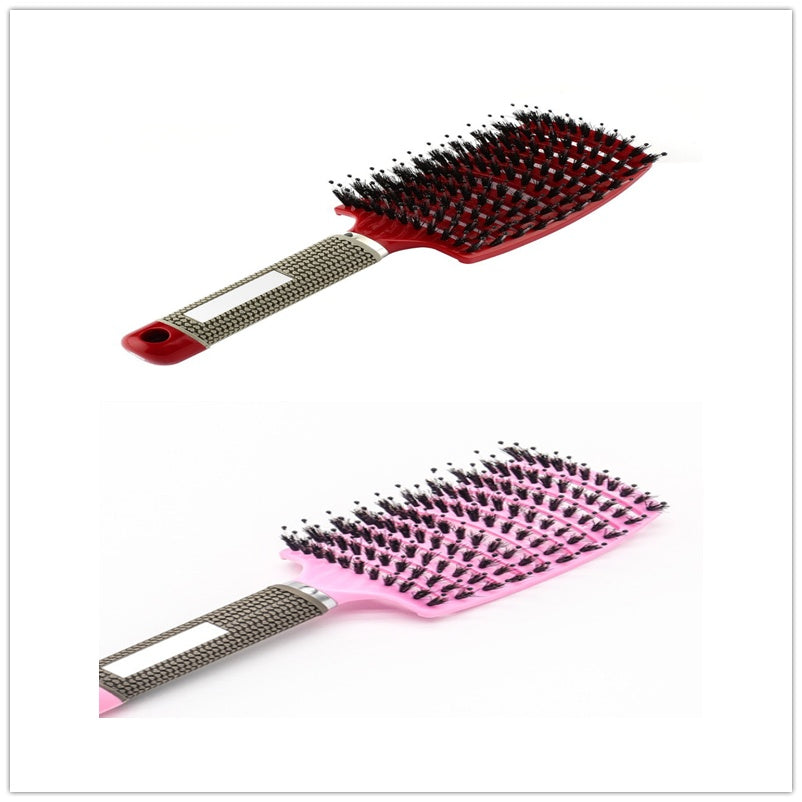 Brosse à cheveux Anti Klit Brushy Haarborstel pour femmes, brosse démêlante, poils en nylon, massage du cuir chevelu, brosse à teaser.