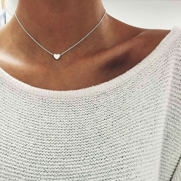 Collier ras du cou Cœur et âme