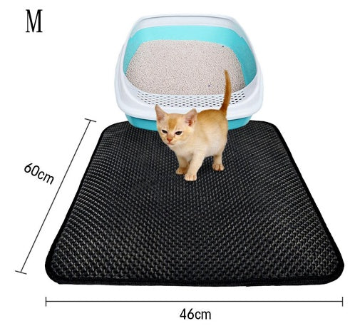 Tapis de lit pour chats à double couche, tapis de litière pour animaux de compagnie, tapis de piégeage pour litière, produit pour animaux de compagnie, matelas pour chats, tapis de nettoyage pour la maison.