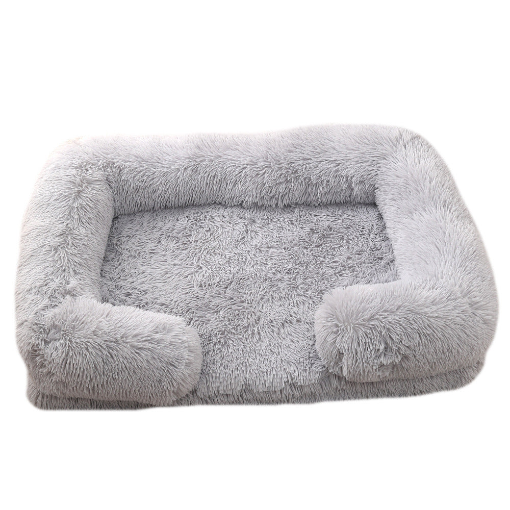 Lit rond en peluche pour chien Lit pour chien d'hiver