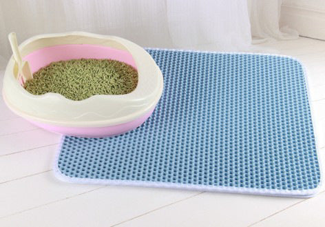 Tapis à litière pour chat en nid d'abeille, tapis imperméable et résistant à l'urine, fournitures pour animaux de compagnie.