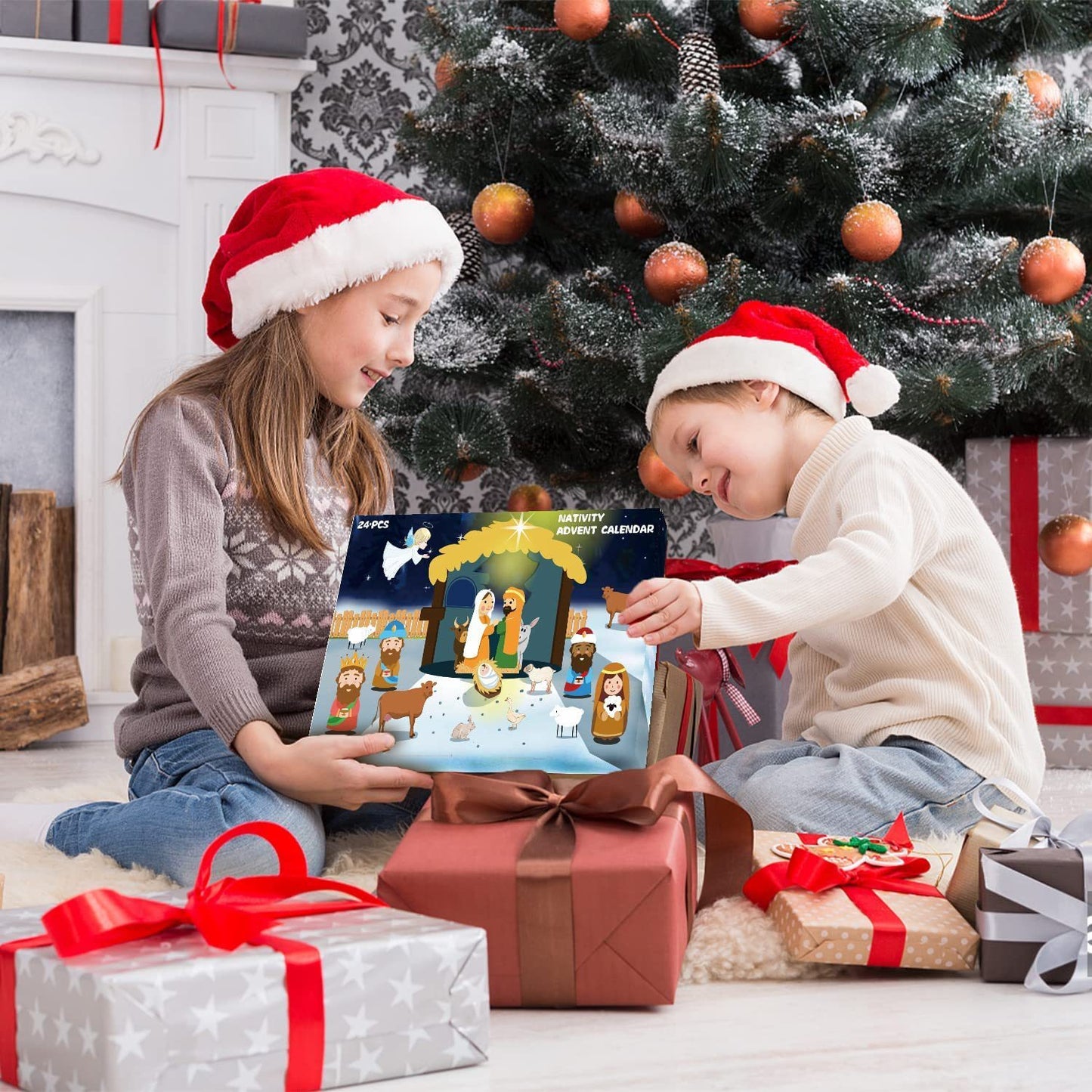 Ornement en résine de table de sable de Noël pour la naissance de Jésus