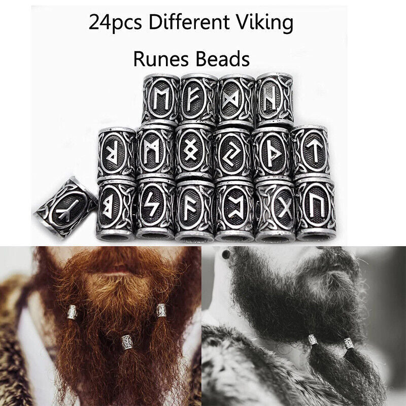 Ensemble de perles de barbe runiques vikings