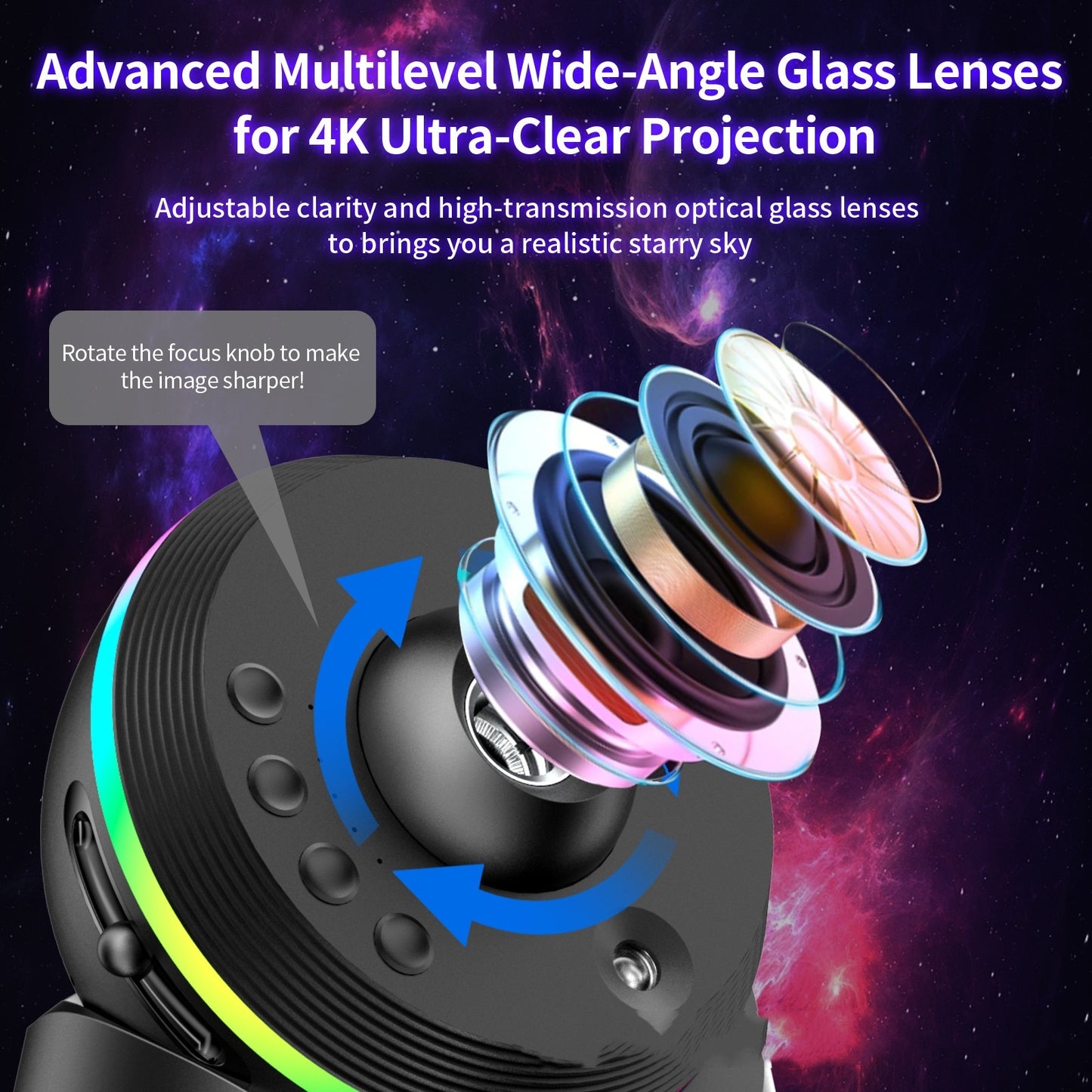 Lampe de projection modèle météorologique de la génération 6 de Space Mirror